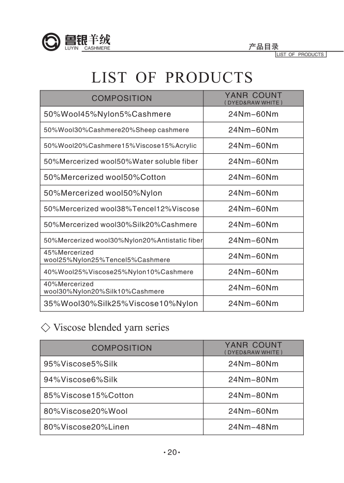 羊绒纺织产品目录册